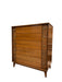 Vintage Mid Century Modern Solid 5- Drawer Dresser Dovetailed Drawers with Original Handles