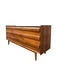 Vintage Mid Century Modern Solid Walnut 9 Drawer Dresser by Lane First Edition