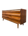 Vintage Mid Century Modern Solid Walnut 9 Drawer Dresser by Lane First Edition
