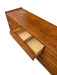 Vintage Mid Century Modern Solid Walnut 9 Drawer Dresser by Lane First Edition