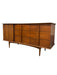 Vintage Mid Century Modern Solid Walnut 9 Drawer Dresser by United Furniture Dovetailed Drawers