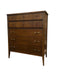 Vintage Mid Century Modern Solid Walnut Dresser Set Dovetailed by Broyhill Saga Line and Signature Star Pattern