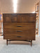 Vintage Mid Century Modern Solid Walnut Dresser by Broyhill Premier Sculptra