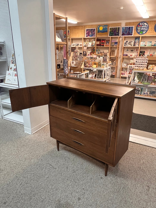 Vintage Mid Century Modern Solid Walnut Dresser by Broyhill Premier Sculptra