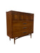 Vintage Mid Century Modern Solid Walnut Dresser by Broyhill Premier Sculptra