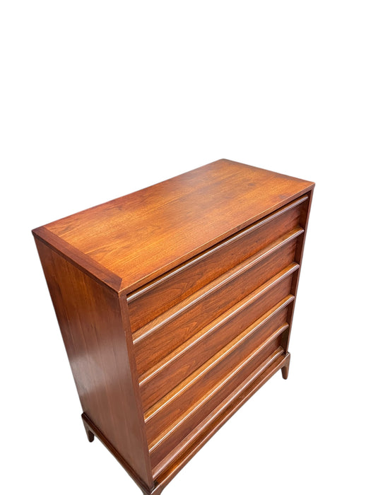 Vintage Mid Century Modern Solid Walnut Dresser by Lane Rhythm Line Dovetailed Drawers