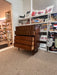 Vintage Mid Century Modern Solid Walnut Five Drawer Dresser With Solid Wood Bentwood Handles and Brutalist Accents