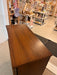 Vintage Mid Century Modern Solid Walnut Five Drawer Dresser With Solid Wood Bentwood Handles and Brutalist Accents