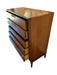 Vintage Mid Century Modern Solid Walnut and Oak Dresser Dovetail Drawers