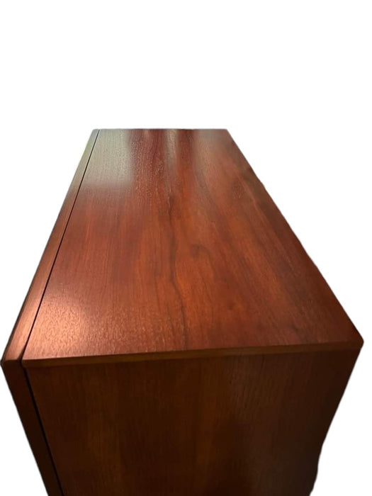 Vintage Mid Century Modern Solid Walnut and Oak Dresser Dovetail Drawers