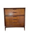 Vintage Mid Century Modern Solid Walnut and Oak Dresser Dovetail Drawers