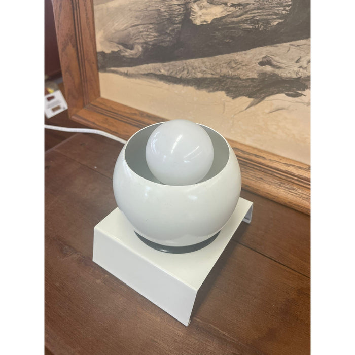Vintage Mid Century Modern Style White Spherical Lamp