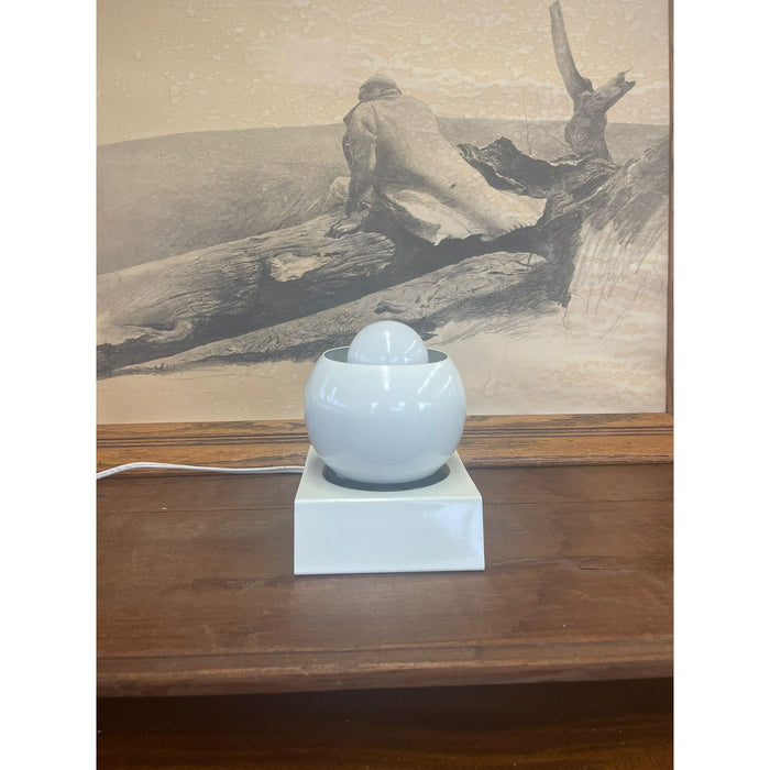 Vintage Mid Century Modern Style White Spherical Lamp