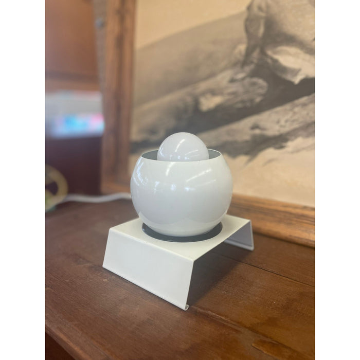 Vintage Mid Century Modern Style White Spherical Lamp