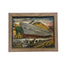 Vintage Mid Century Modern Style original Boat Yard painting.