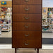 Vintage Mid Century Modern Tall Chest of Drawers Dresser by Meredew Uk Import.