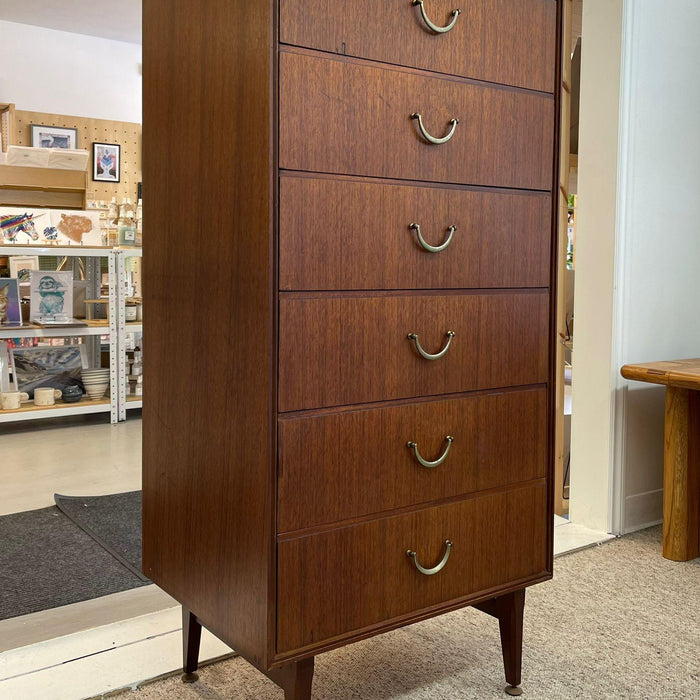 Vintage Mid Century Modern Tall Chest of Drawers Dresser by Meredew Uk — Big Whale Consignment Vintage Mid Century Modern Tall Chest of Drawers Dresser by Meredew Uk — Big Whale Consignment