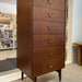 Vintage Mid Century Modern Tall Chest of Drawers Dresser by Meredew Uk Import.