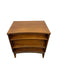 Vintage Mid Century Modern Two-Drawer End table Night Stand with Sculpted Handles
