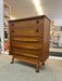 Vintage Mid Century Modern Walnut 4 Drawer Dresser Dovetailed Drawers with Solid Wood Drawer Pulls
