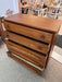 Vintage Mid Century Modern Walnut 4 Drawer Dresser Dovetailed Drawers with Solid Wood Drawer Pulls