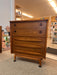 Vintage Mid Century Modern Walnut 4 and 9-Drawer Dresser Dovetailed Drawers with Solid Wood Drawer Pulls