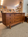 Vintage Mid Century Modern Walnut 9 Drawer Dresser Dovetailed Drawers with Solid Wood Drawer Pulls