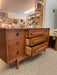 Vintage Mid Century Modern Walnut 9 Drawer Dresser Dovetailed Drawers with Solid Wood Drawer Pulls