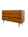 Vintage Mid-Century Modern Walnut Dresser Set - 6 Drawer Lowboy & 4-Drawer Highboy Chest of Drawers