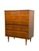 Vintage Mid-Century Modern Walnut Dresser Set - 6 Drawer Lowboy & 4-Drawer Highboy Chest of Drawers