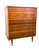 Vintage Mid-Century Modern Walnut Dresser Set - 6 Drawer Lowboy & 4-Drawer Highboy Chest of Drawers