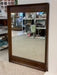 Vintage Mid Century Modern Walnut Wood Mirror by Stanley Furniture