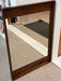 Vintage Mid Century Modern Walnut Wood Mirror by Stanley Furniture