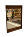 Vintage Mid Century Modern Walnut Wood Mirror by Stanley Furniture