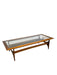 Vintage Mid Century Modern Walnut and Glass Coffee Table by Lane Furniture
