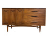 Vintage Mid Century Modern Walnut and Pecan credenza Broyhill Premier Line Sculptra Collection Circa 1957 (Available by Online Purchase Only)