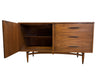 Vintage Mid Century Modern Walnut and Pecan credenza Broyhill Premier Line Sculptra Collection Circa 1957 (Available by Online Purchase Only)