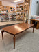 Vintage Mid Century Modern WalnutCoffee Table with Rocket Legs Laminate Top