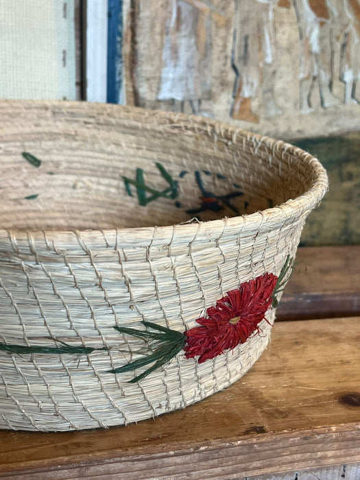 Vintage Mid Century Modern Woven Basket