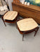Vintage Mid-Century Solid Walnut and Travertine End Table Set or Cocktail/ Coffee Table Set by Bertha Schaefer for R. Singer & Sons