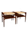 Vintage Mid-Century Solid Walnut and Travertine End Table Set or Cocktail/ Coffee Table Set by Bertha Schaefer for R. Singer & Sons