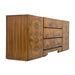 Vintage Milo Baughman for Lane Mid Century Modern Burlwood Lowboy Dresser 9 Drawers Dovetailed