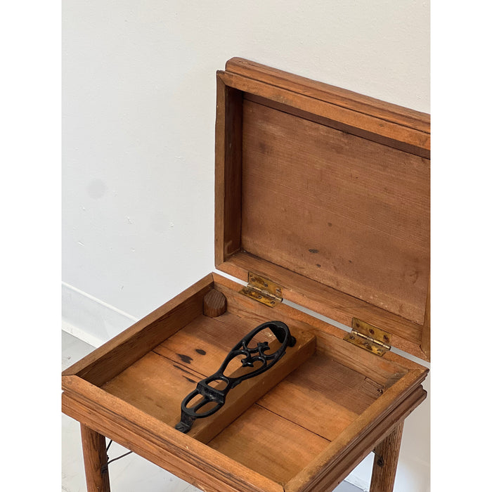 Vintage Mission Style Accent Table with Storage