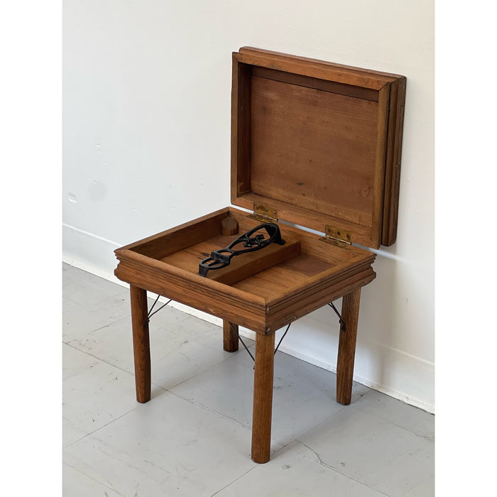 Vintage Mission Style Accent Table with Storage