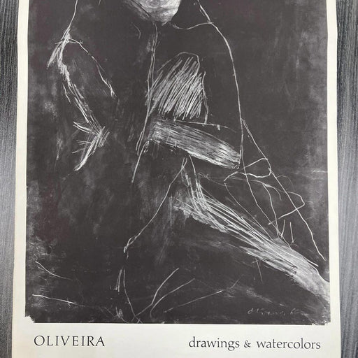 Vintage Nathan Oliveira Poster From Stanford University Exhibition Print.