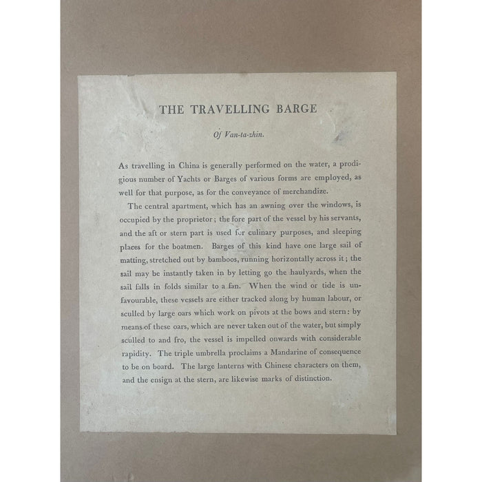 Vintage Nautical Signed and Framed Print “ Traveling Barge “