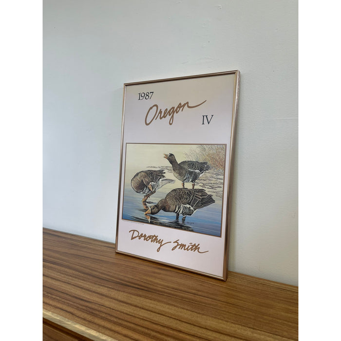 Vintage Oregon Waterfowl Print by Dorathy Smith.