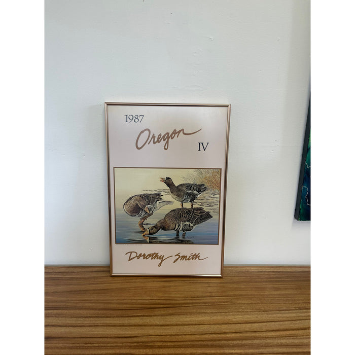 Vintage Oregon Waterfowl Print by Dorathy Smith.