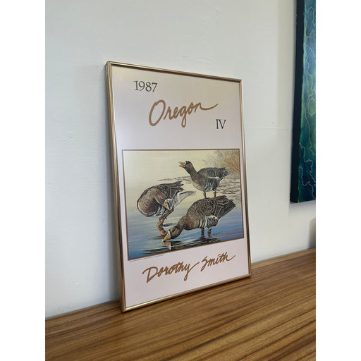 Vintage Oregon Waterfowl Print by Dorathy Smith.