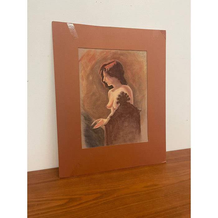 Vintage Original Female Nude Portrait